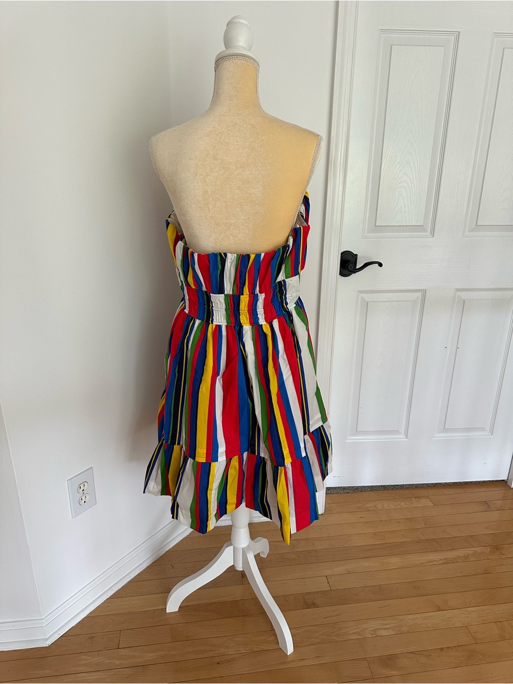 Anthropologie Strapless Multicolor Vertical Stripe Sundress - Picture 3 of 5